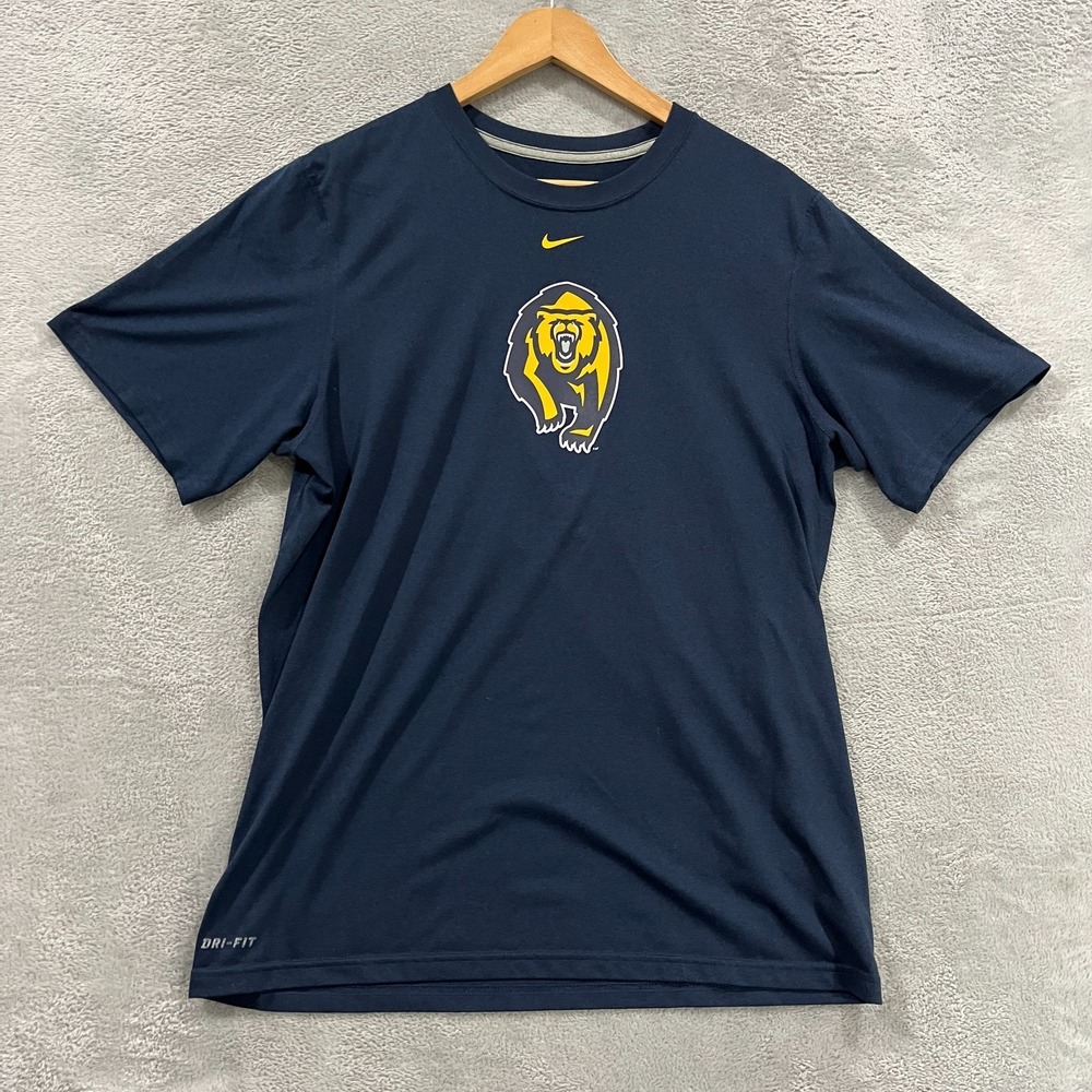 California Golden Bears Shirt Mens M Navy Nike Dri-FIT NCAA Football Sports Tee